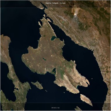 Hırvatistan 'a ait Adriyatik Denizi' ndeki Veglia Adası, 14 Şubat 2024 'te çekilmiş bir uydu görüntüsünün karesini aldı.