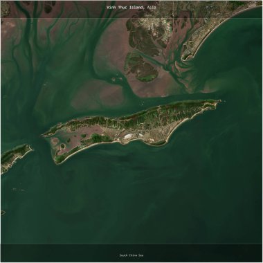 Vietnam 'a ait Güney Çin Denizi' ndeki Vinh Thuc Adası 30 Ocak 2023 'te çekilmiş bir uydu görüntüsüyle karesini aldı.