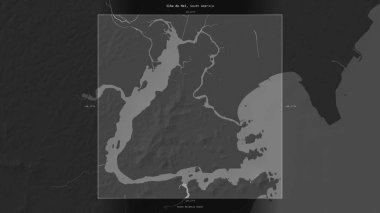 Brezilya 'ya ait Güney Atlantik Okyanusu' ndaki Ilha do Mel, bir bileklik yükseklik haritasında tanımlandı ve vurgulandı.