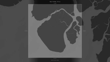 Kuzey Atlantik Okyanusu 'ndaki Iles Tristao, bir bilek yüksekliği haritasında betimlendi ve vurgulandı.