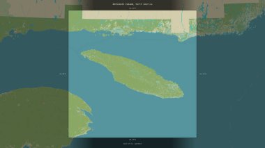 Kanada 'ya ait St. Lawrence Körfezi' ndeki Anticosti Adası, bir topoğrafik, OSM İnsani Stil Haritası 'nda tanımlandı ve vurgulandı.