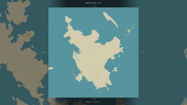 Filipinler 'deki Buad Adası, bir topoğrafi, OSM İnsani Stil Haritası' nda tanımlandı ve vurgulandı.