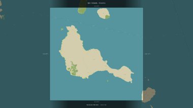 Vanuatu 'ya ait Mercan Denizi' ndeki Epi Adası, bir topoğrafik, OSM İnsani Stil Haritası 'nda tanımlanmış ve vurgulanmıştır.