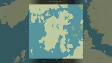 Güneydoğu Alaska ve Britanya Kolumbiyası 'nın Kıyı Suları' ndaki Keçi Adası, bir topoğrafi, OSM İnsani Yardım Stili haritasında tanımlandı ve vurgulandı.