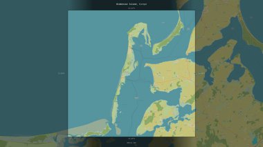 Almanya 'ya ait Baltık Denizi' ndeki gizli ada, bir topoğrafik, OSM İnsani Stil Haritasında tanımlandı ve vurgulandı