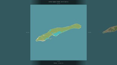 Cayman Adaları 'na ait Karayip Denizi' ndeki küçük Cayman Adası, bir topoğrafik, OSM İnsani Yardım Stili haritasında tanımlanmış ve vurgulanmıştır.