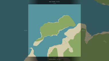 Vanuatu 'ya ait Mercan Denizi' ndeki Moso Adası, bir topoğrafik, OSM İnsani Yardım Stili haritasında tanımlandı ve vurgulandı.