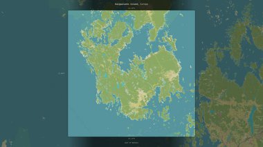 Finlandiya 'ya ait Bothnia Körfezi' ndeki Raippaluoto Adası, OSM İnsani Yardım Stili haritasında bir topoğrafik olarak tanımlandı ve vurgulandı.