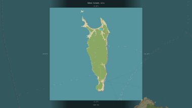 Japon Denizi 'ndeki Rebun Adası, bir topoğrafik, OSM İnsani Stil Haritası' nda tanımlandı ve vurgulandı.