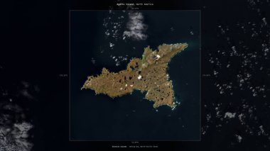 Bering Denizi 'ndeki Agattu Adası, 25 Ekim 2023' te çekilen uydu görüntüsü ile tanımlandı ve vurgulandı.