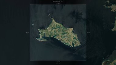 Kuzey Kore 'ye ait, Sarı Deniz' deki Chodo Adası, 9 Haziran 2023 'te çekilmiş bir uydu görüntüsüyle tanımlandı ve vurgulandı.