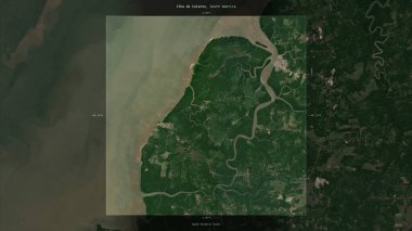 Brezilya 'ya ait Güney Atlantik Okyanusu' ndaki Ilha de Colares, 1 Mayıs 2022 'de çekilmiş bir uydu görüntüsü üzerinde tanımlandı ve vurgulandı.