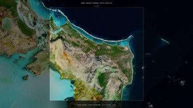 Kuzey Atlantik Okyanusu 'ndaki Türk ve Caicos Adalarına ait Doğu Caicos Adası, 24 Ocak 2020' de çekilen bir uydu görüntüsünde tanımlandı ve vurgulandı.