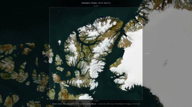 Kanada 'ya ait Baffin Körfezi' ndeki Ellesmere Adası, 31 Aralık 2014 'te çekilen bir uydu görüntüsünde tanımlandı ve vurgulandı.