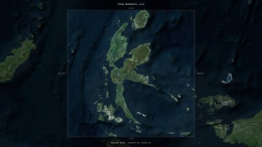 Endonezya 'ya ait Molukka Denizi' ndeki Pulau Halmahera, 13 Şubat 2023 'te çekilen bir uydu görüntüsünde tanımlandı ve vurgulandı.