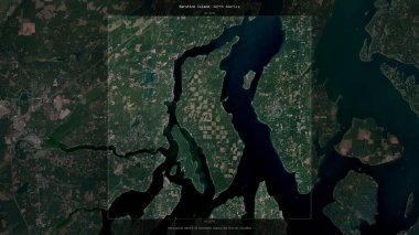 Amerika Birleşik Devletleri 'ne ait Güneydoğu Alaska ve Britanya Kolumbiyası' nın Sahil Suları 'ndaki Harstine Adası 22 Eylül 2023' te çekilen uydu görüntüsünde tanımlandı ve vurgulandı.