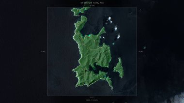Myanmar 'a ait Andaman veya Burma Denizi' ndeki Jar Lann Kyun Adası, 27 Haziran 2024 'te çekilmiş bir uydu görüntüsü ile tanımlandı ve vurgulandı.