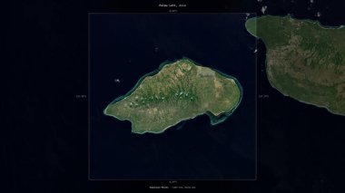 Endonezya 'ya ait Timor Denizi' ndeki Pulau Leti, 22 Nisan 2023 'te çekilen bir uydu görüntüsünde tanımlandı ve vurgulandı.