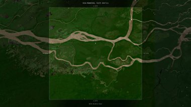 Venezuela 'ya ait Kuzey Atlantik Okyanusu' ndaki Remolino Adası, 26 Ağustos 2023 'te çekilen bir uydu görüntüsünde tanımlandı ve vurgulandı.