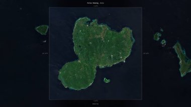 Endonezya 'ya ait Banda Denizi' ndeki Pulau Romang, 2 Eylül 2023 'te çekilen bir uydu görüntüsünde tanımlandı ve vurgulandı.