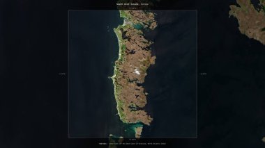 Birleşik Krallık 'a ait Kuzey Atlantik Okyanusu' ndaki Güney Uist Adası, 24 Mayıs 2018 'de çekilmiş bir uydu görüntüsüyle tanımlandı ve vurgulandı.