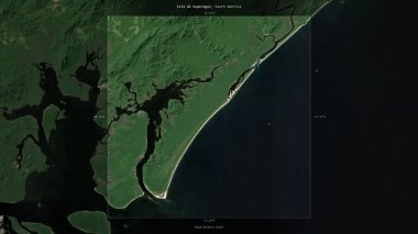 Brezilya 'ya ait Güney Atlantik Okyanusu' ndaki Superagui Adası, 23 Şubat 2021 'de çekilmiş bir uydu görüntüsünde tanımlandı ve vurgulandı.