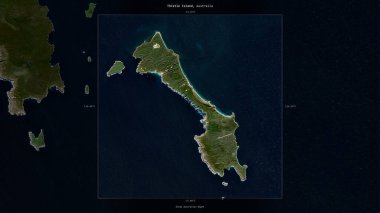 Thistle Island in the Great Australian Bight, belonging to Australia, described and highlighted on a satellite image taken in June 16, 2023 clipart