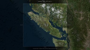 Kanada 'ya ait Kuzey Pasifik Okyanusu' ndaki Vancouver Adası, 17 Ekim 2023 'te çekilmiş bir uydu görüntüsüyle tanımlandı ve vurgulandı.