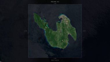 Endonezya 'ya ait Andaman veya Burma Denizi' ndeki Pulau Weh, 21 Haziran 2023 'te çekilen bir uydu görüntüsünde tanımlandı ve vurgulandı.