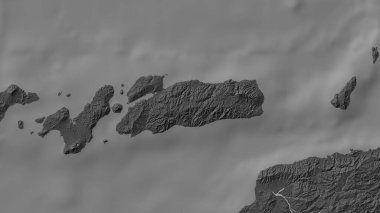 Savu Denizi 'nde bir bilek yüksekliği haritasında Pulau Alor