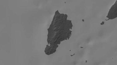 Banda Denizi 'nde bir bileklik yükseklik haritasında Pulau Bangkulu