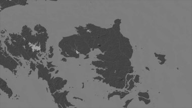 Güney Çin Denizi 'nde bir bileklik yükseklik haritasında Pulau Bintan