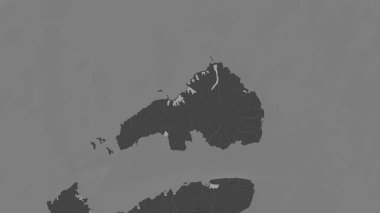 Kuzey Buz Denizi 'ndeki Borden Adası bilek yüksekliği haritasında