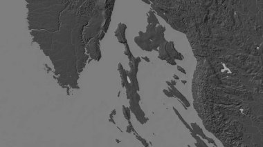 Adriyatik Denizi 'ndeki Cherso Adası bilek yüksekliği haritasında