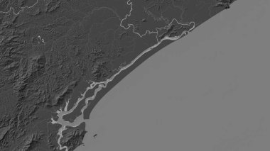 Güney Atlantik Okyanusu 'ndaki Ilha Comprida bilek yüksekliği haritasında