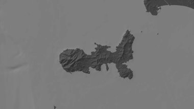 Tyrhenian Denizi 'nde bilek yüksekliği haritasında İsola d' Elba