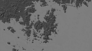 Japonya Denizi 'ndeki Geojedo Adası bilek yüksekliği haritası üzerinde