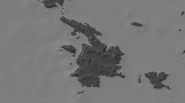 Ege Denizi 'ndeki Kalymnos Adası bilek yüksekliği haritasında