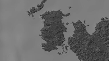 Molukka Denizi 'ndeki Pulau Kasiruta' nın bilek yüksekliği haritası