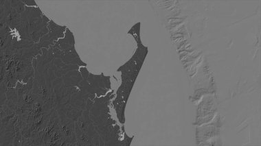 Mercan Denizi 'ndeki K' gari Adası bilek yüksekliği haritasında