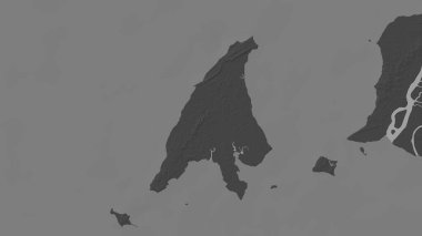 Güney Çin Denizi 'ndeki Pulau Labuan bilek yüksekliği haritasında