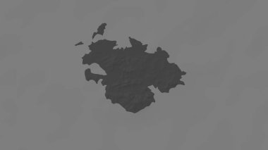 Sulu Denizi 'ndeki Pulau Malawali bir bileklik yükseklik haritası üzerinde