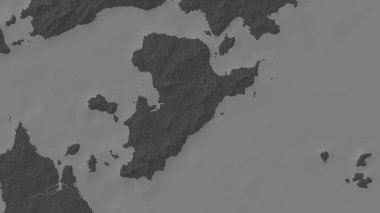 Seto Naikai 'deki Oshima Adası ya da bilek yüksekliği haritasında İç Deniz