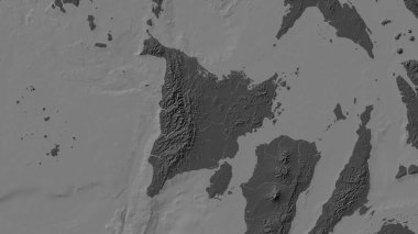 Sulu Denizi 'ndeki Panay Adası bilek yüksekliği haritasında