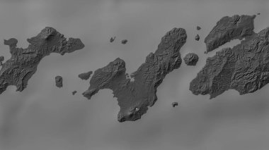 Savu Denizi 'nde bir bilek yüksekliği haritasında Pulau Pantar