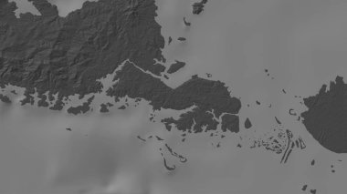 Solomon Denizi 'ndeki Rob Roy Adası bilek yüksekliği haritasında