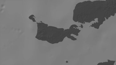 Banda Denizi 'nde bir bileklik yükseklik haritasında Selu Pulau