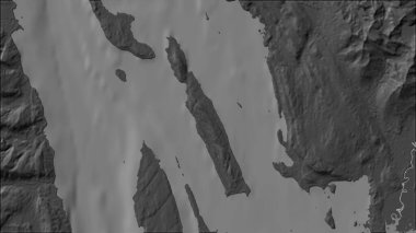 Güneydoğu Alaska 'nın Sahil Suları' ndaki Barınak Adası ve bilek yüksekliği haritasında Britanya Kolumbiyası