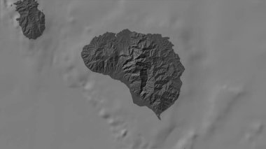 Sibuyan Island in the Philippine Sea on a bilevel elevation map clipart