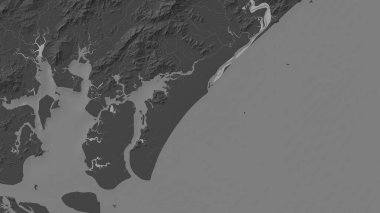 Güney Atlantik Okyanusu 'ndaki Superagui Adası bilek yüksekliği haritasında